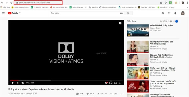 Sao chép URL video YouTube để tải và tạo ảnh GIF trên GIFS.com