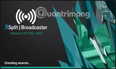 Xác nhận quá trình đăng nhập XSplit Broadcaster, sẵn sàng cho việc phát sóng trực tiếp