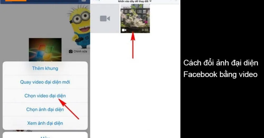 Ảnh minh họa cách đổi avatar Facebook bằng video