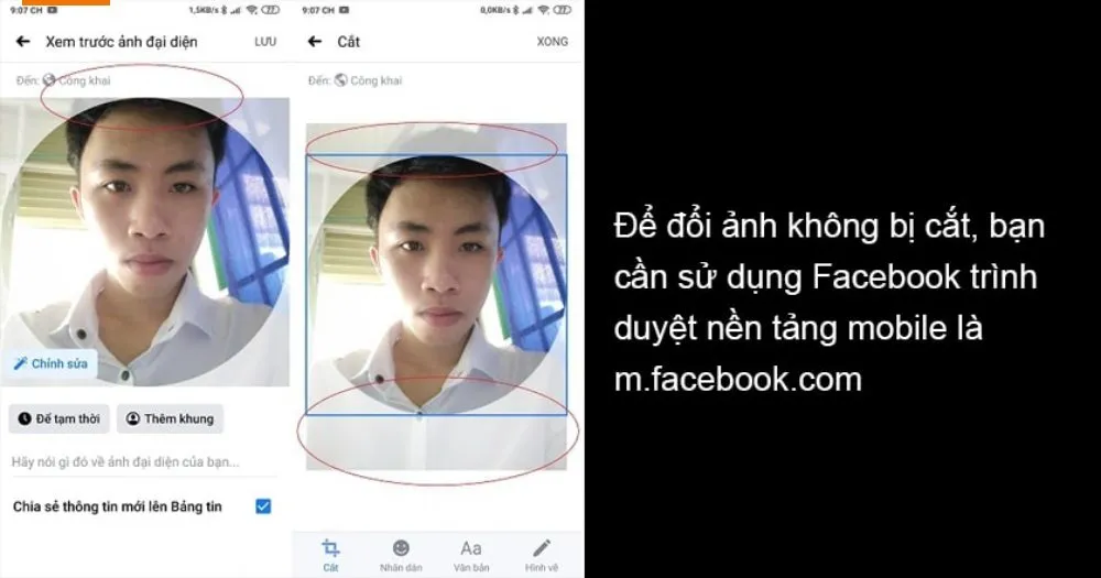 Ảnh minh họa về cách đổi ảnh đại diện Facebook không bị cắt
