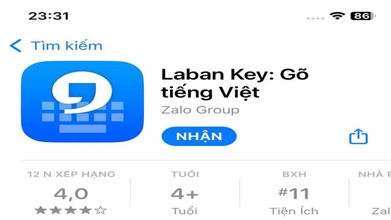 App Store: Nhận/Tải Laban Key