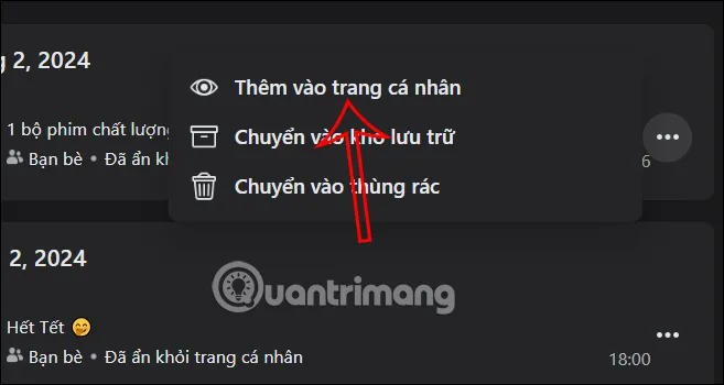 Bài đăng Facebook ẩn theo bộ lọc