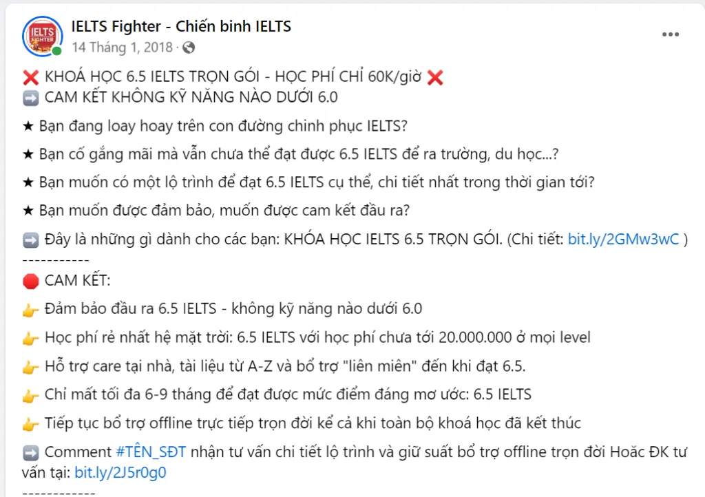 Bài viết sử dụng công thức PAS