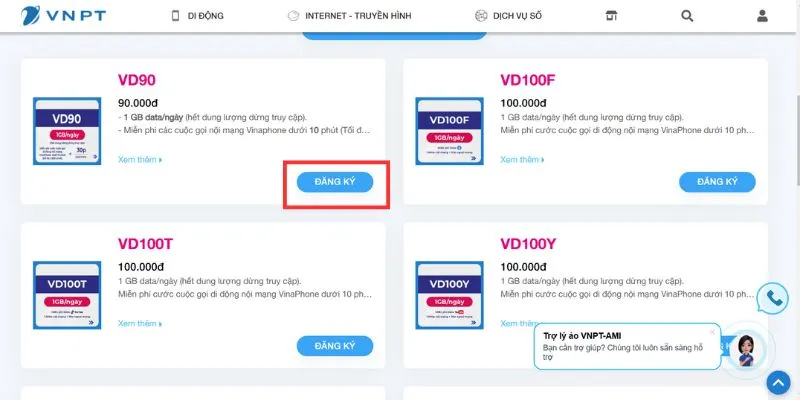 Bạn nên xem thông tin chi tiết gói cước trước khi đăng ký trên website
