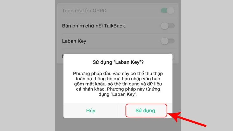 Bàn phím Oppo: Sử dụng Laban Key