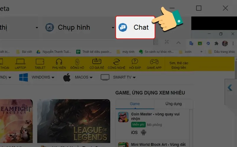 Bật khung chat bằng phím F1 hoặc nhấn vào biểu tượng Chat để trao đổi công việc dễ dàng