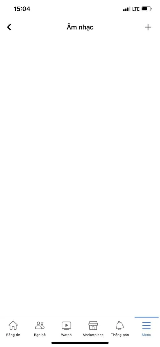 Biểu tượng dấu cộng để thêm bài hát mới vào danh sách Âm nhạc