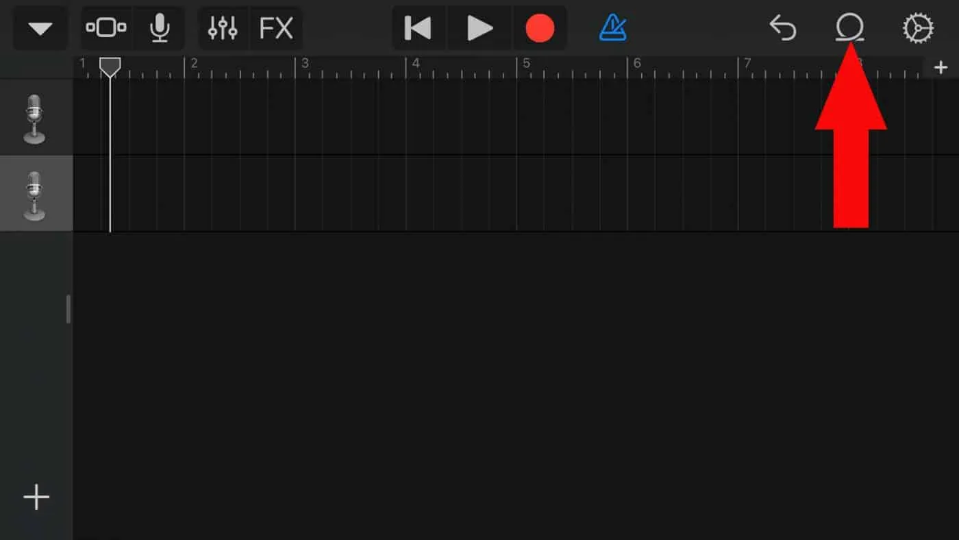 Biểu tượng Loop để chọn file nhạc từ thư viện