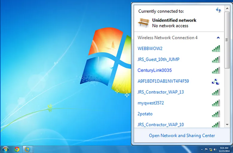 Biểu tượng mạng sau khi hoàn tất cách cài đặt mạng cho laptop