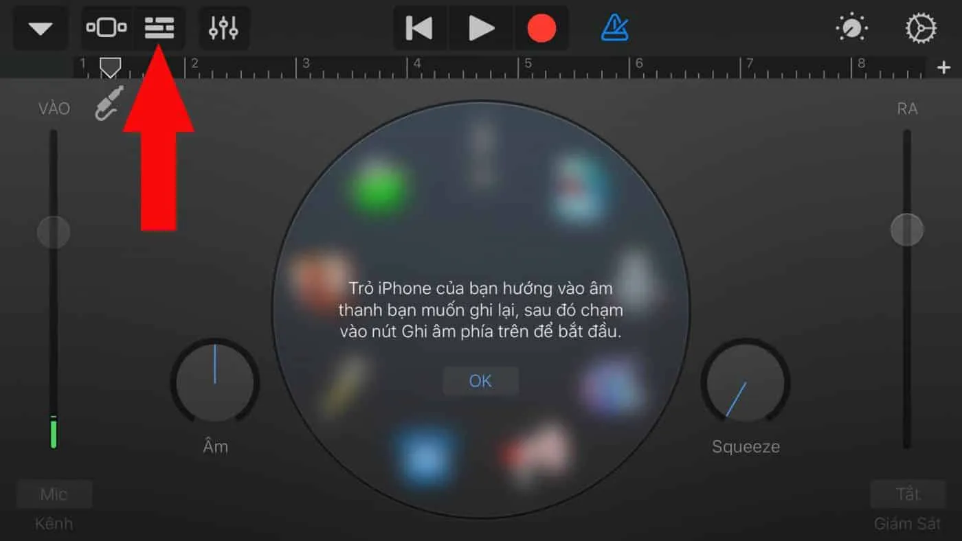 Biểu tượng quản lý track nhạc trong ứng dụng tạo nhạc chuông