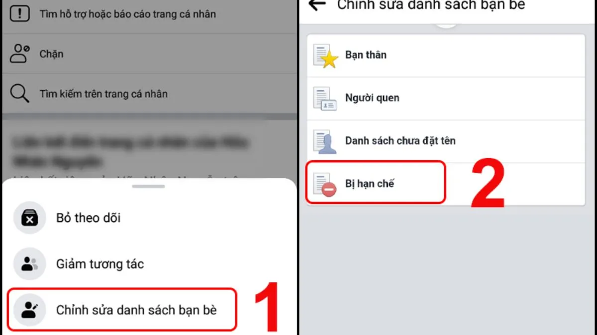 Bỏ chọn Bị hạn chế trên điện thoại