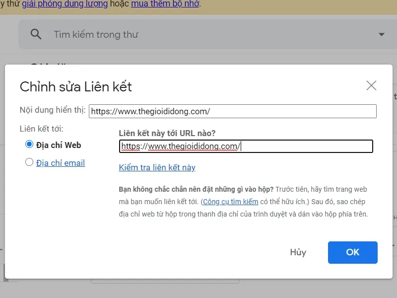 Bôi đen hình ảnh rồi nhấn vào biểu tượng liên kết để chèn link liên hệ vào hình ảnh