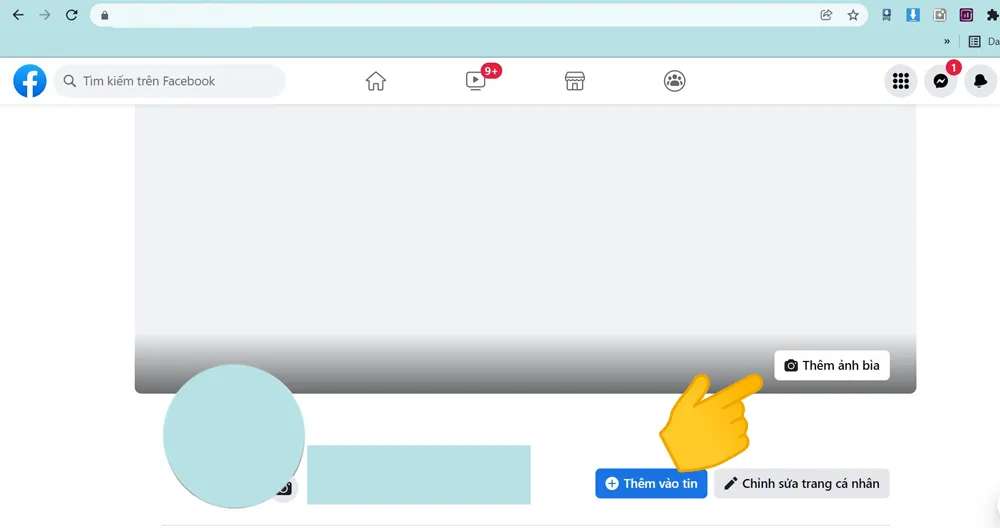 Bước 1 trên máy tính: Chọn và tải ảnh bìa lên