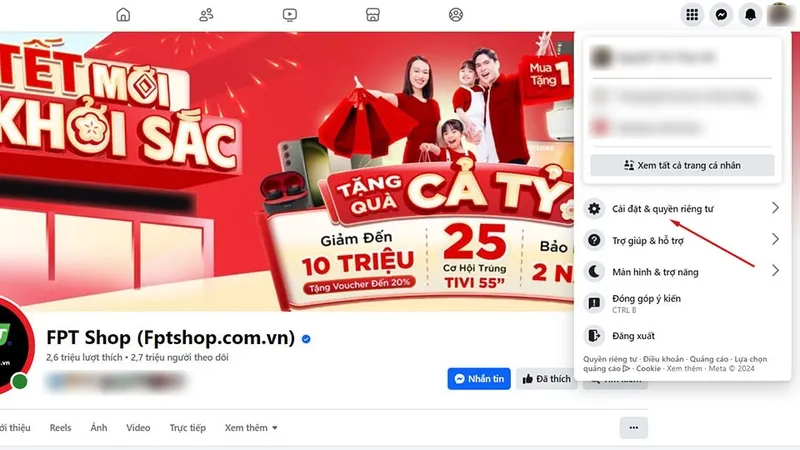 Bước 1: Truy cập Cài đặt & quyền riêng tư để bắt đầu xác minh