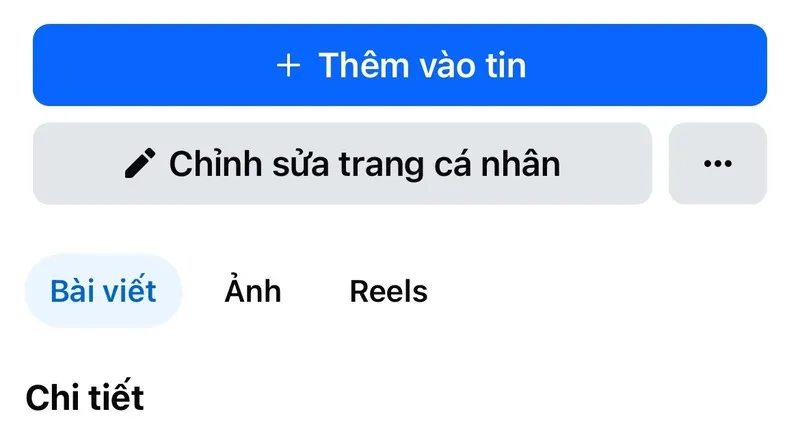 Bước 2: Chọn Chỉnh sửa trang cá nhân để bắt đầu quy trình cập nhật hồ sơ