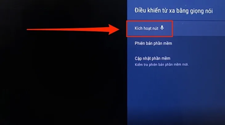 Bước 3: Truy cập tùy chọn Điều khiển từ xa bằng giọng nói (Voice remote control)