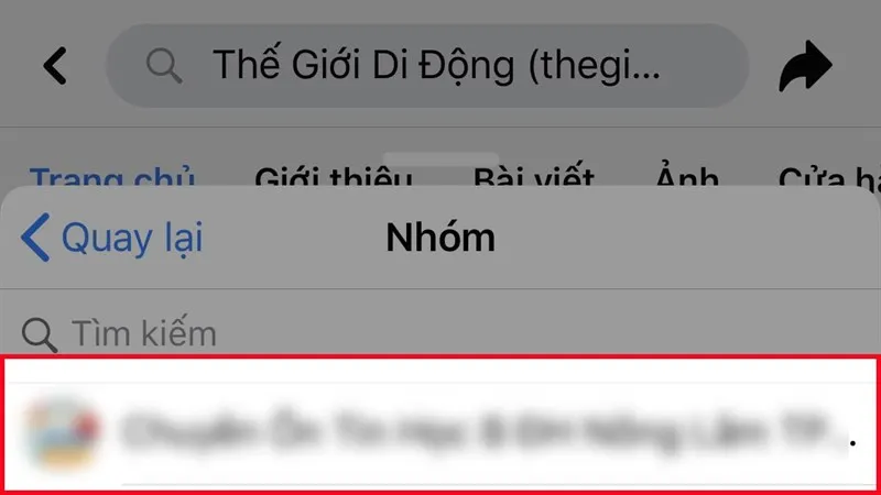 Bước 4 trong cách chia sẻ bài viết trên Facebook vào nhóm bằng điện thoại: Chọn nhóm và soạn nội dung