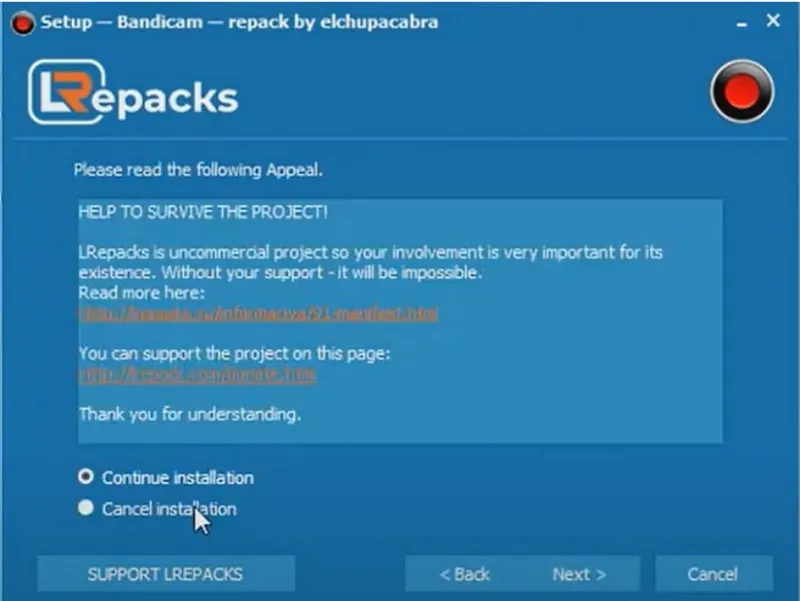 Bước 5: Đồng ý các điều khoản cài đặt Bandicam