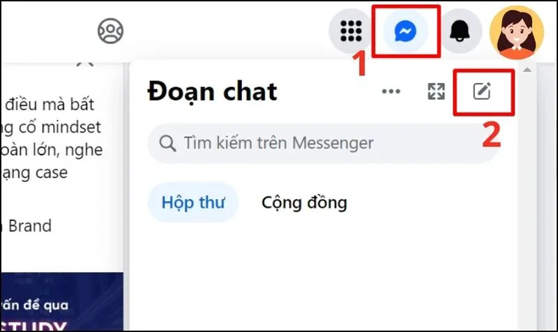 Các bước thiết lập nhóm chat trên Messenger bằng máy tính