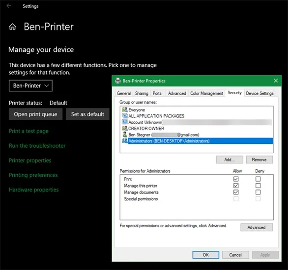 Các bước thiết lập quyền truy cập và bảo mật cho máy in văn phòng