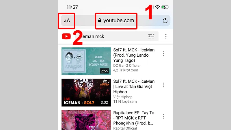 Các bước truy cập và chọn chế độ Desktop Site trong Safari