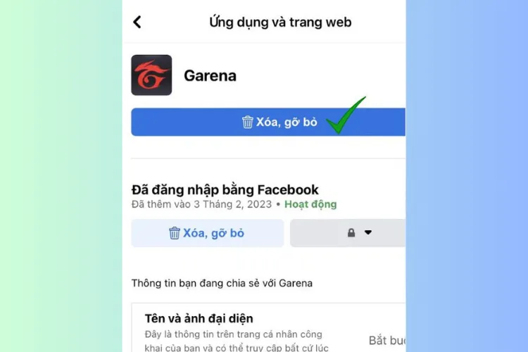 Các bước xác nhận liên kết tài khoản Garena và Facebook