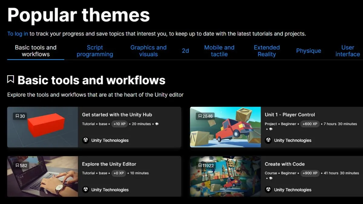 Các khóa học trực tuyến miễn phí giúp nắm vững cách sử dụng và cách cài unity hiệu quả