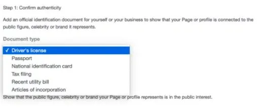Các loại giấy tờ tùy thân được chấp nhận để xác minh danh tính