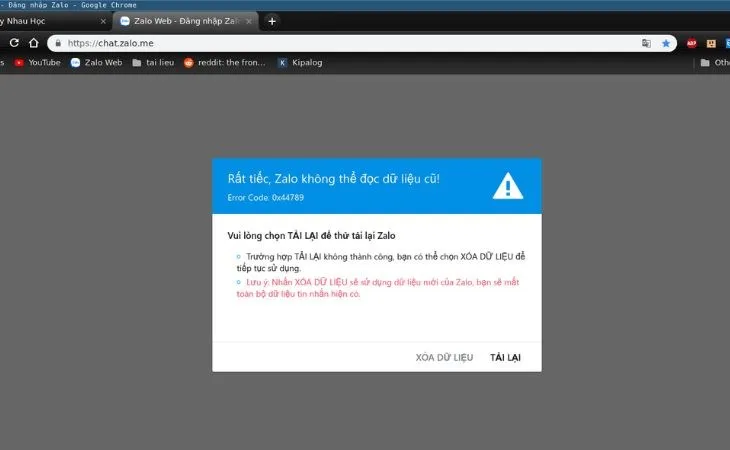 Các lỗi hệ thống hoặc ứng dụng khiến Zalo PC không thể đăng nhập thành công