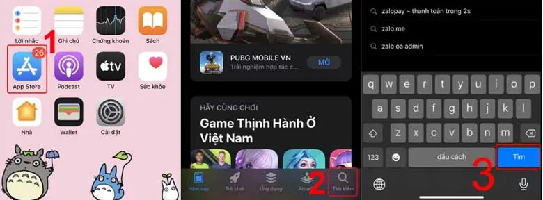 Cách cài đặt Zalo trên điện thoại trên iPhone: Bước 1