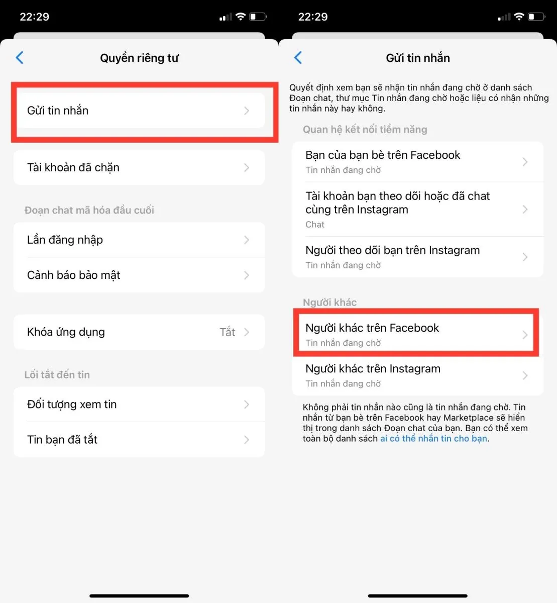 Cách chặn tin nhắn từ người lạ trên Facebook (2)