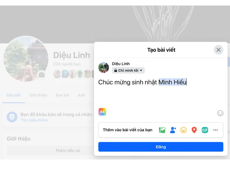 Cách đăng lên dòng thời gian của bạn bè – Đăng lên trang cá nhân của mình và gắn thẻ bạn bè