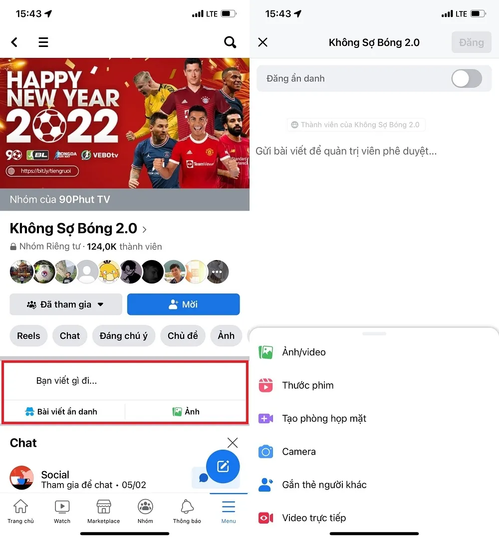 Cách để đăng bài ẩn danh tài khoản trong nhóm Facebook 2