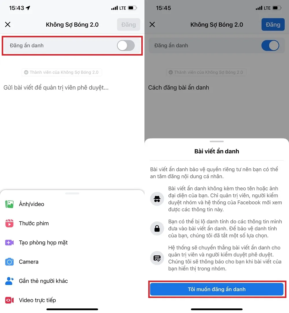 Cách để đăng bài ẩn danh tài khoản trong nhóm Facebook 3