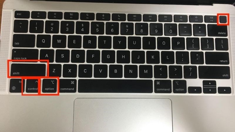 Sử dụng tổ hợp phím Shift + Control + Option + Nút nguồn để khắc phục lỗi mạng