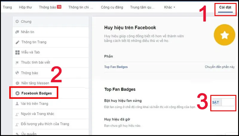 cách bật huy hiệu fan cứng trên facebook Chi Tiết Từng Bước cho Fanpage Doanh Nghiệp