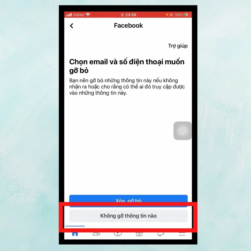 Cách mở khóa Facebook 956 bước 8 - Kiểm tra thông tin đăng nhập
