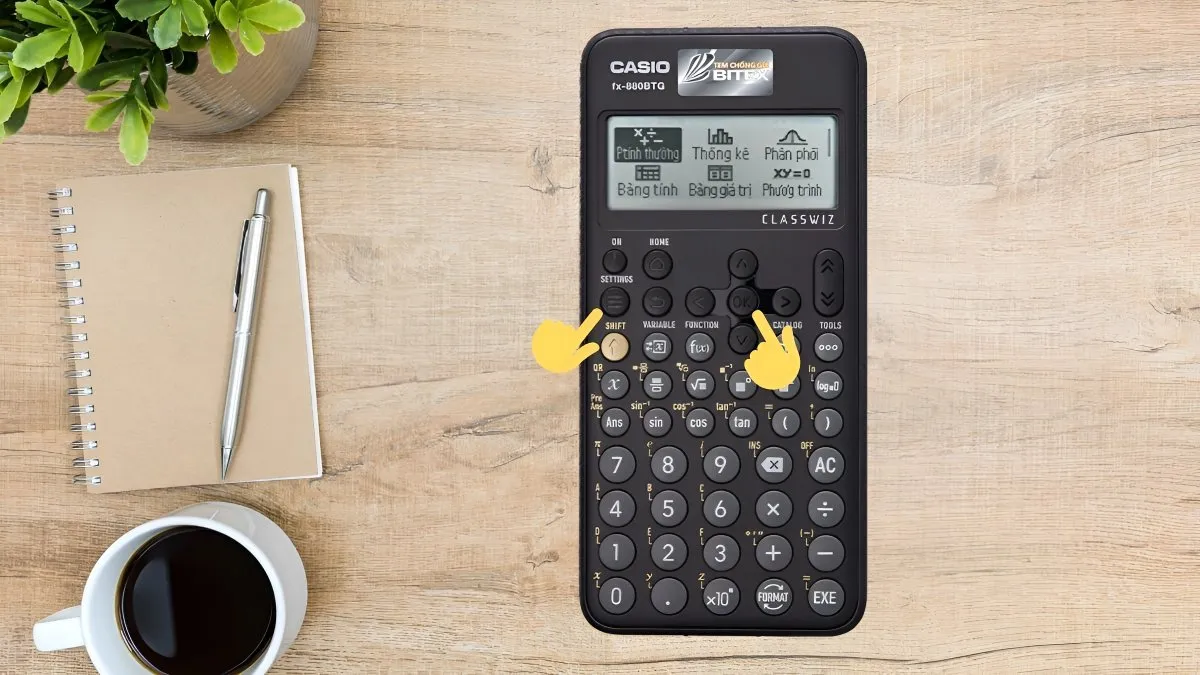 Cách reset máy tính Casio fx 880 về trạng thái ban đầu