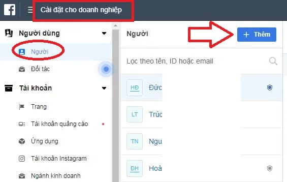 Cách thêm người vào Facebook Business Manager