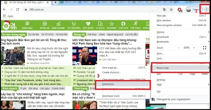 Cách tìm và quản lý tiện ích AdBlock trong phần mở rộng của trình duyệt Chrome