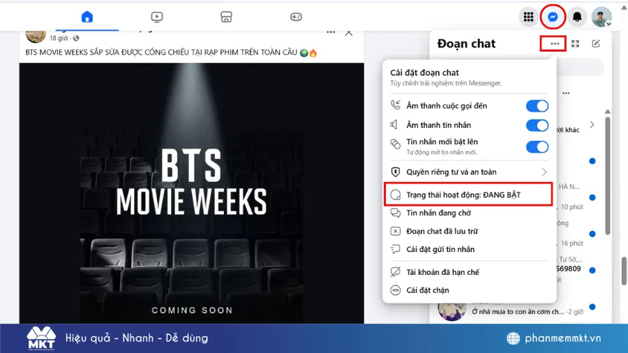Cách treo nick Facebook luôn online trên máy tính bằng việc tùy chỉnh trên trình duyệt web