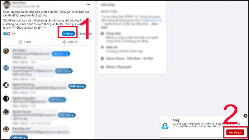 Cách xem địa chỉ email trên facebook người khác qua bình luận