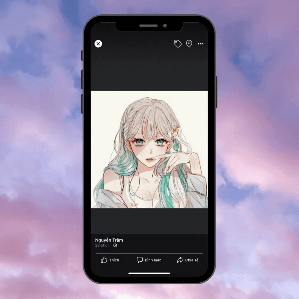 Cách xóa ảnh đại diện trên Facebook bằngđiện thoại bước 3