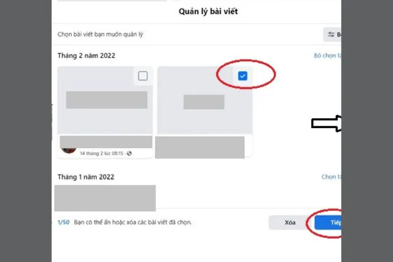Cách xoá bài viết trên Facebook dành cho máy tính bước 2
