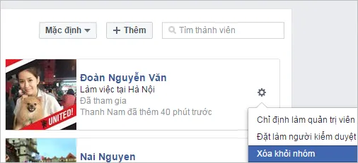 Cách xóa thành viên trong nhóm trên Facebook
