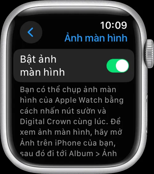 Cài đặt Bật ảnh màn hình trực tiếp trong ứng dụng Cài đặt của Apple Watch