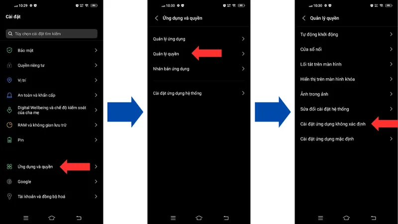 Cài đặt cấp quyền trên giả lập để cho phép cài ứng dụng không rõ nguồn gốc (QooApp)
