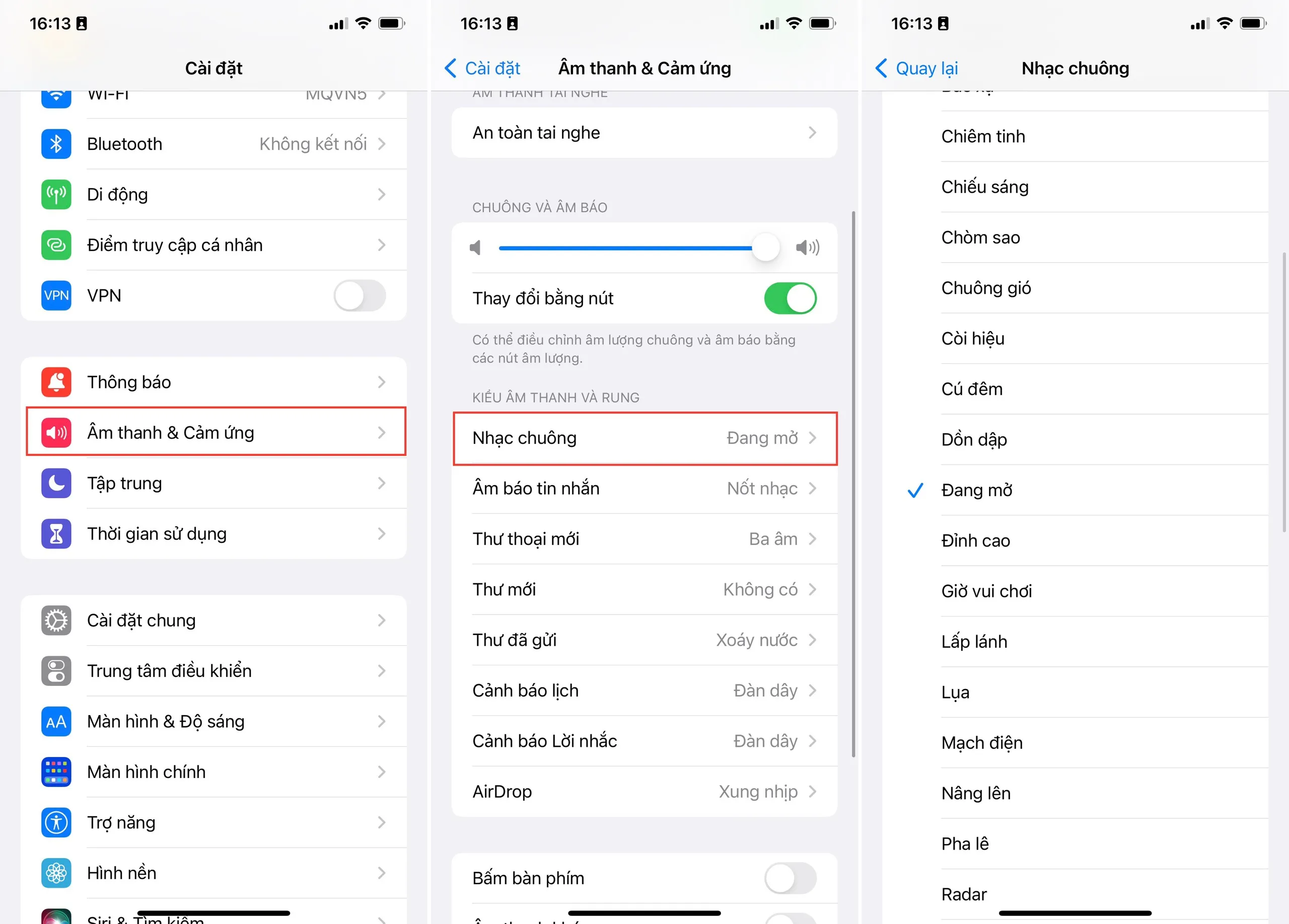 Cài đặt chuông Zalo gọi đến từ hệ thống