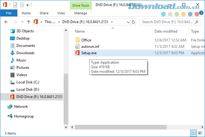 Cài đặt Office 2016