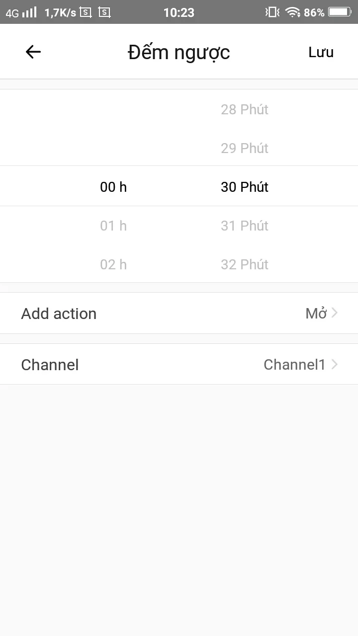 Cài đặt thời gian tự động tắt thiết bị Sonoff sau khi bật
